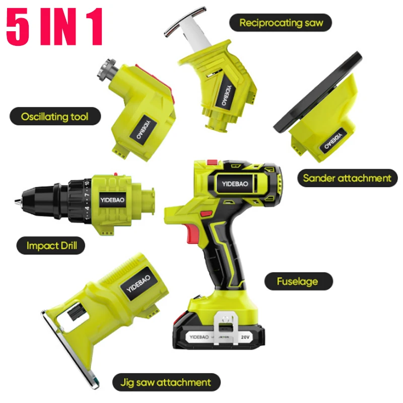 5 in 1 multi function 21V Cordless Drill Electric Screwdriver Mini