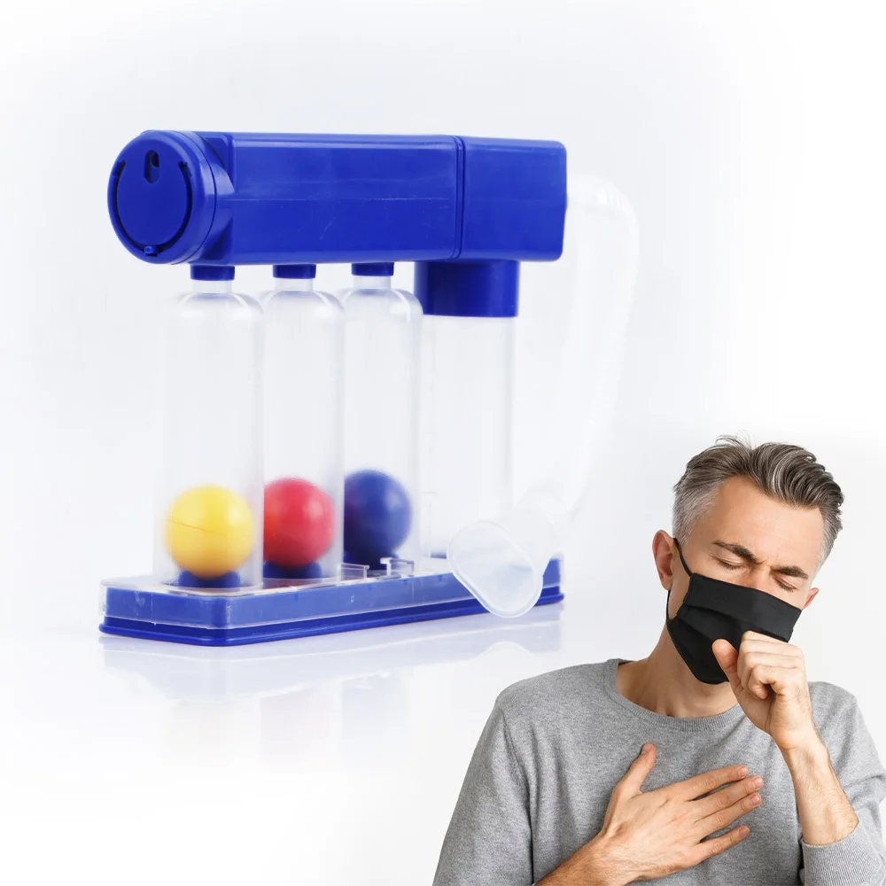 Breathing Trainer 3 Balls Instrument Breath Training Student Vital Capacity Measuring Lung Function Exercise Rehabilitation
