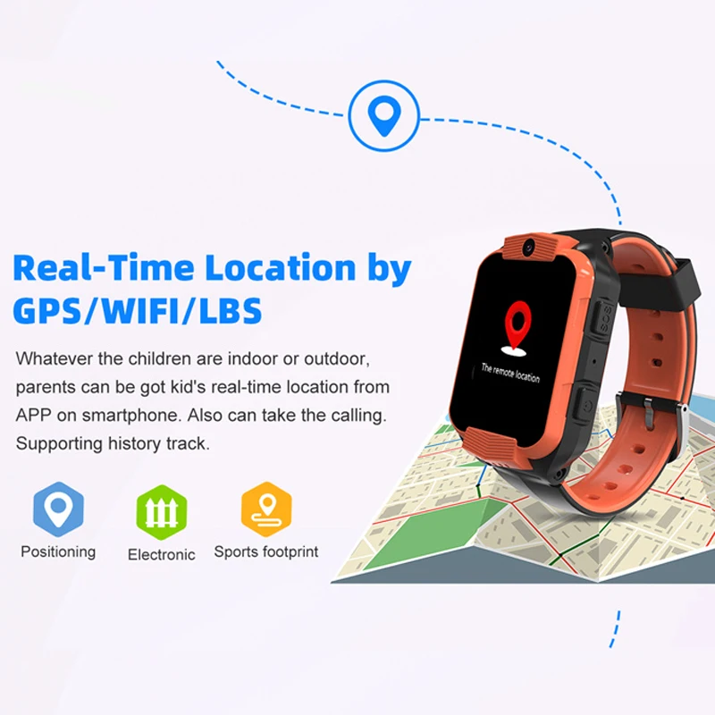 Gps Tracker Smart Relógios para Crianças 4g Wifi Localização Video Call Ouvindo Bebê Monitoramento Remoto de Som Sim Smart Clock Lt35 - Image 4
