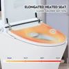 Heated Seat Smart Toilet  without Bidet, Upmarket Compact Dual Flush Toilet 1/1.28 GPF, Tank less toilet with Adjustable Temp 4