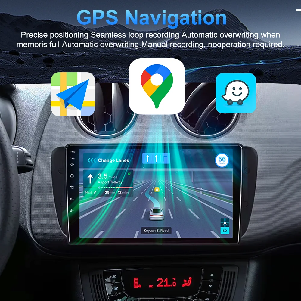 Android 16 Radio de coche para Seat Ibiza MK4 6J 2008-2015 reproductor Multimedia automático CarPlay Android Auto GPS Bluetooth 4G WIFI unidad principal 5