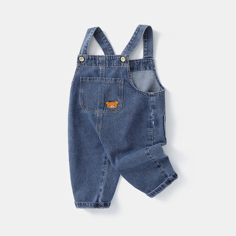 Children Overalls Pants Soft Cotton Baby Boys Overalls Spring Autumn Kids cartoon Long Pants Casual Girls Jumpsuits Children Clothes SuspenderTrousers Kids Outfits
