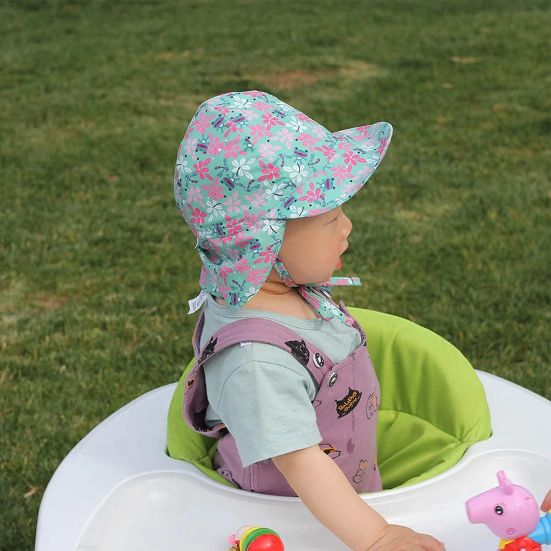 Baby Hat Kids Bucket Hat Kids Sun Hat Children's Fisherman Hat Outdoor Boys Girls Shawl Sunshade Printing Sun