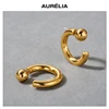 Fashion Europe America Brass Plated 18K Gold Silver C Shaped Earrings Woman High Quality Popular Jewelry Trend