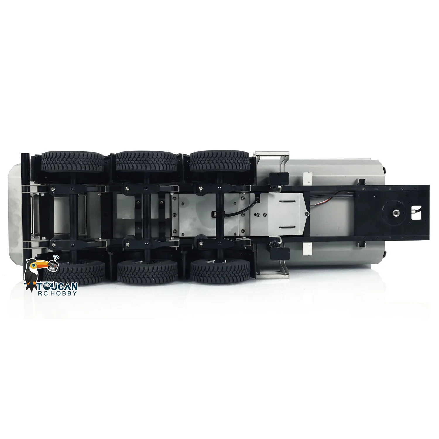1/14 Metal RC Hydraulic Trailer 3 Axles for Remote Control Tractor Trucks Dumpers Cars DIY Model Finished Unpainted Toy TH23181 5