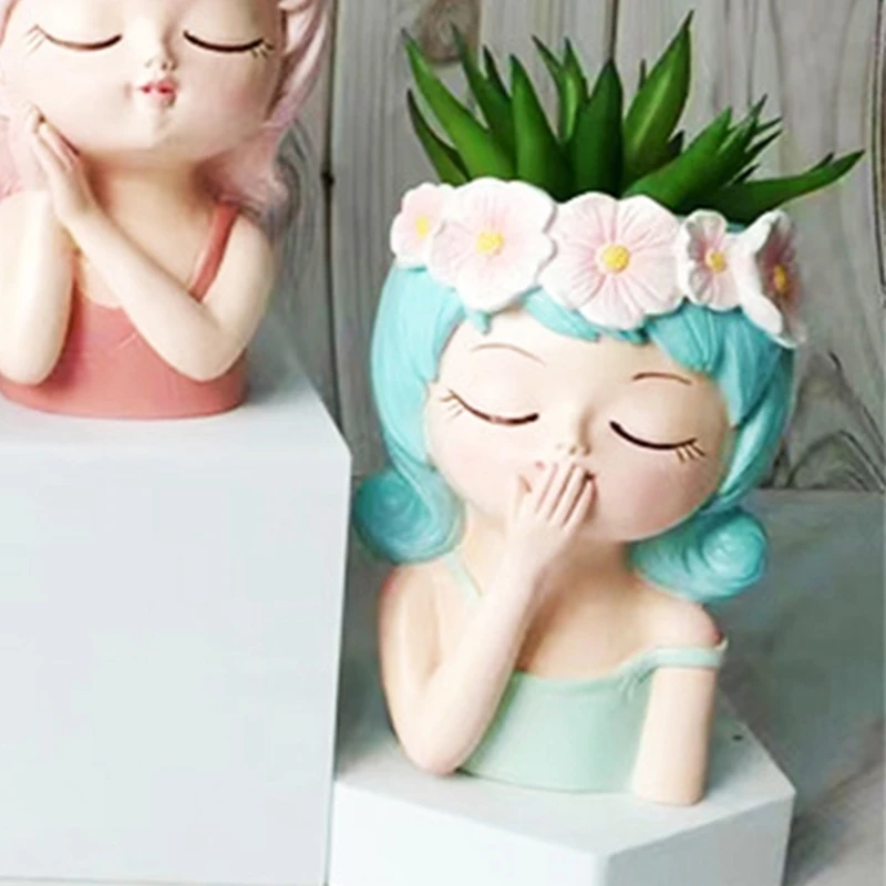 즙이 많은 식물 냄비 화분 캔들 홀더를 만들기 위한 실리콘 수지 금형