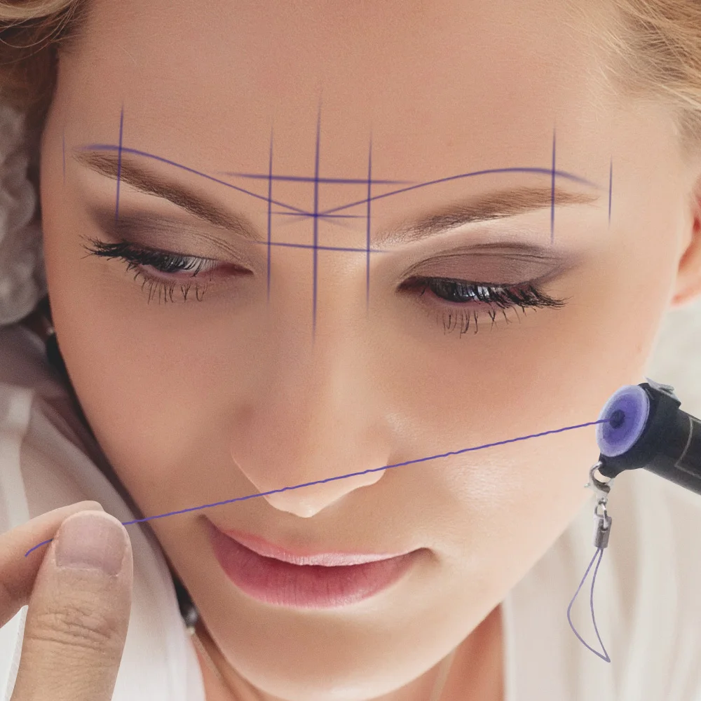 30m Microblading Mapping String Thread Tattoo Brows Positioning Dyeing Line Measuring Tool
