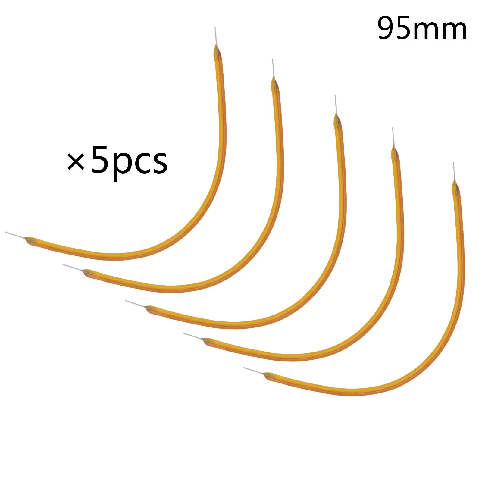 

5pcs 95mm DC3V Cob Led Filament 2200k/2700k/Blue/Red/ Pink Edison Bulb Parts Filament Lamp Parts Incandescent Light Accessories