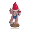 Fun Garden Gnome Statue Resin Crafts Fun White Bearded Dwarf Outdoor Decoration Crafts 4