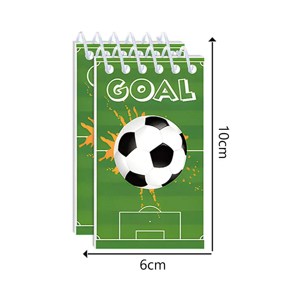 10Pcs 축구 미니 포켓 노트 어린이 소년 생일 파티 선물 문구 소책자 메모장 학교 일기 사무실 메모 패드