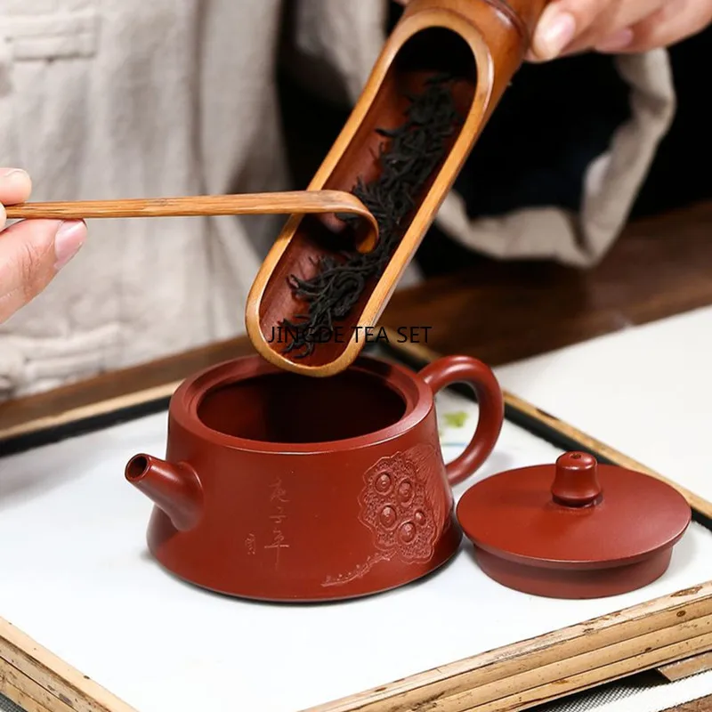 120ml Yixing Yixing Yixing Purple Clay Pot Authentic Raw Mineral Dahongpao Mud Beauty and Health Pot Kung Fu Tea Set