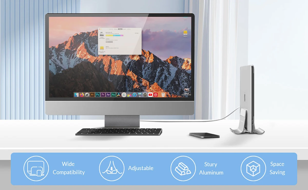 por gravidade, Suporte para Notebook Desktop, Tablet