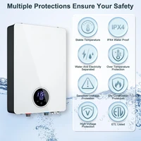 Chauffe-eau sans réservoir, 27 kW, 240 V, électrique, instantané, avec auto-modulation, jusqu'à 6,5 GPM 6