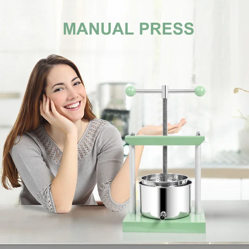 2L Manual stainless steel press grape fruit and vegetable press slag juice separation squeeze water commercial high-end juicer 5
