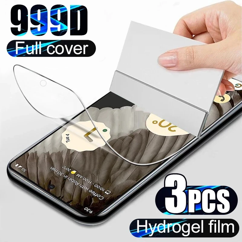 

3Pcs Hydrogel Film For Google Pixel 7Pro 6Pro 5G 7 6 6A Screen Protector