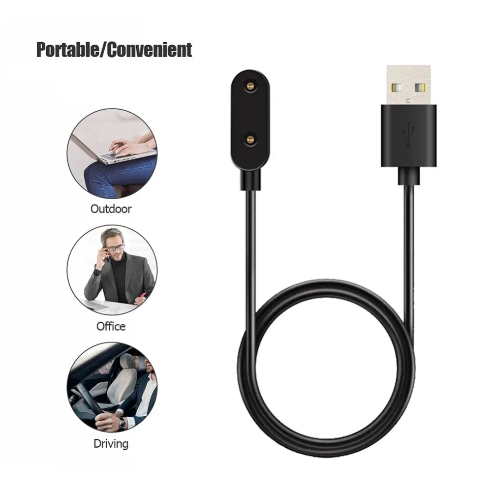Honor Choice Watch/Honor Band 6/6 Pro/Huawei Watch Fit/Fit 3 스마트 시계 휴대용 2핀 USB 충전 케이블 어댑터용 충전기