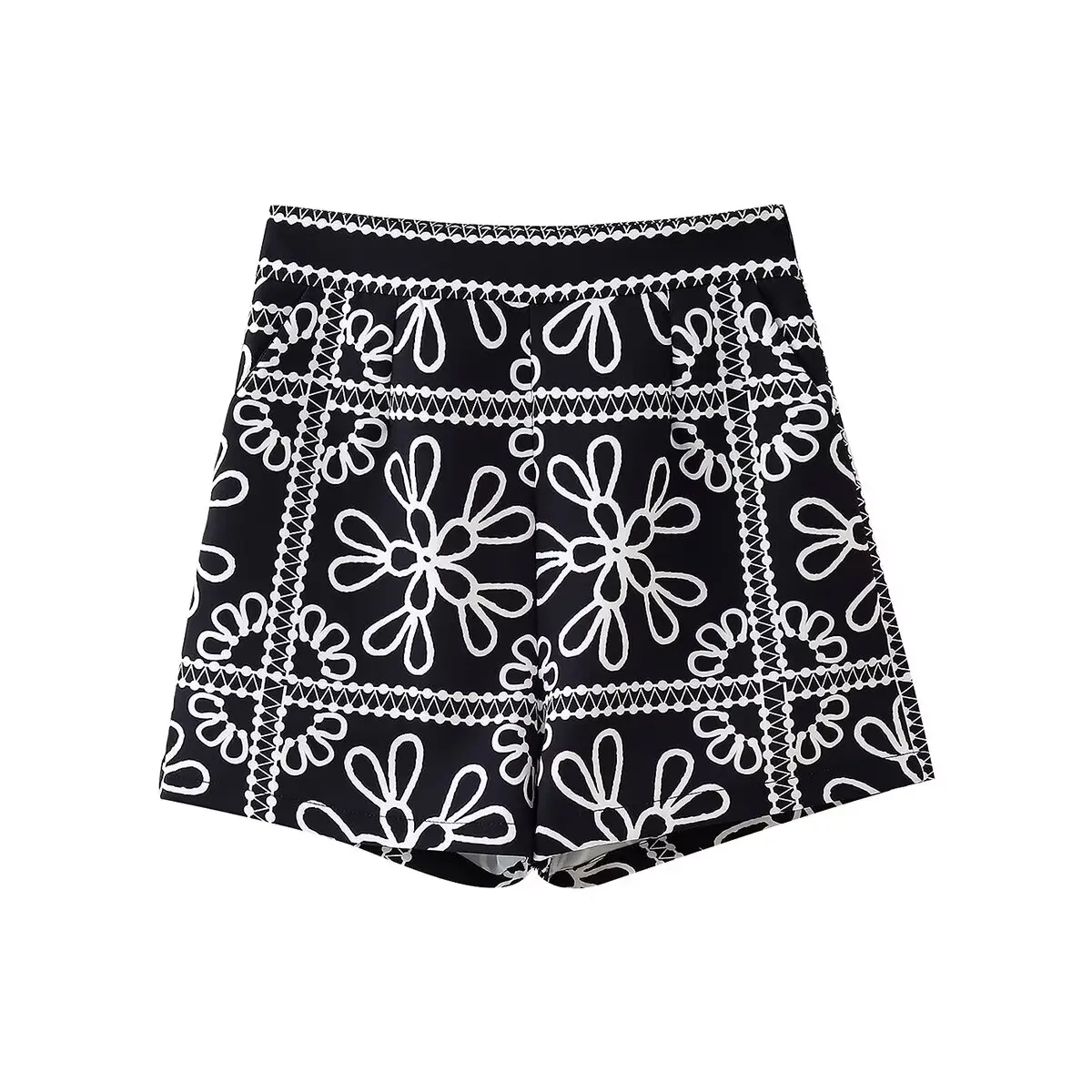 thumbnail image 1 of HH TRAF Otoño Invierno Mujer Elegante Cárdigan Estampado En Blanco Y Negro Cuello Redondo Moda Botón Manga Larga Ropa De Calle Para Mujer, 1 of 5