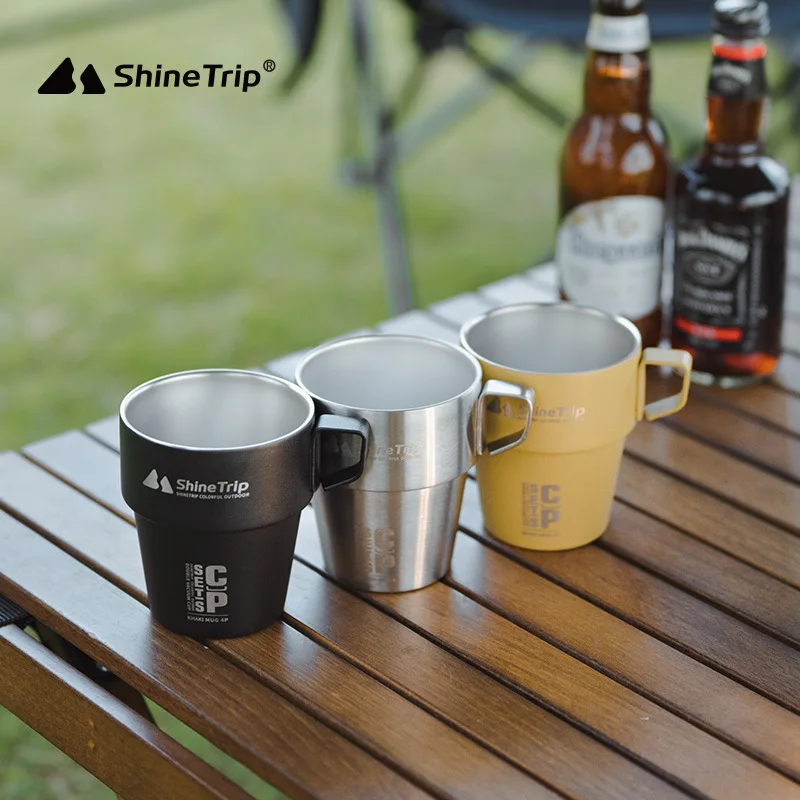 

304 Stainless Steel Portable Water Cup Set, Outdoor Water Cup, Coffee, Beer, Picnic, Home, Camping, A1008