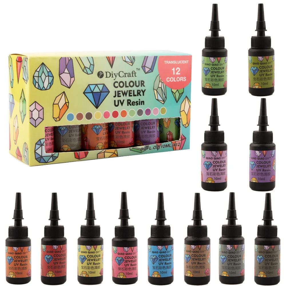 UVResinGlueQuickDryingEpoxyGlueSet10mlHardUVGlueColorResin