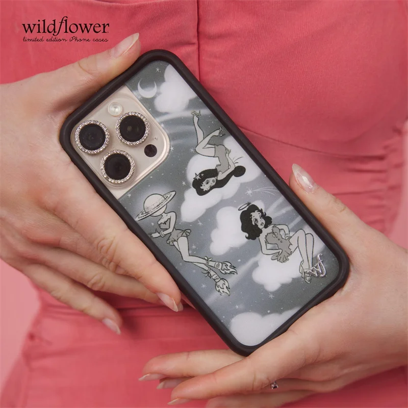 Wildflower ins Rachel Sennott Phone Case for iPhone 17 16 15 14 13 12 Pro Max Plus WF Fashion Girl Moon shockproof Back Cover 3