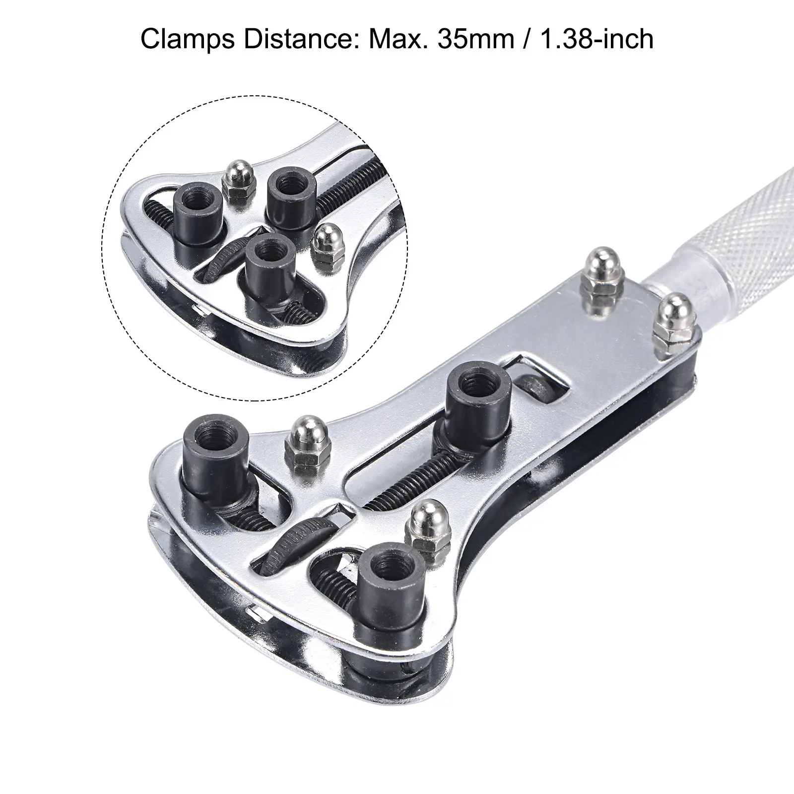 uxcell Watch Repair Tool Set,35mm Watch Back Cover Case Screw Wrench Opener with 18 Bits and 38mm Remover Holder