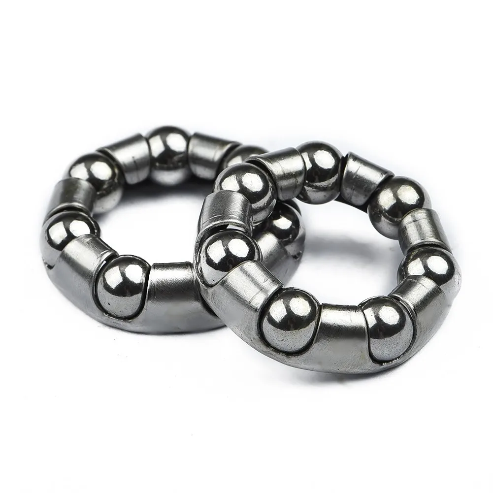 

Full Bike Wheel Hub Bearing Set Rear 1/4" And Front 3/16" Diameter Durable Practical Steel Silver Bike Accessories