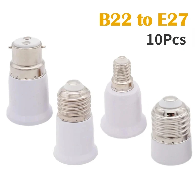 10pcs E27 To E14 Conversion Lamp Holder Adapter Conversion Socket High Quality Material Socket Light Bulb Adapter Lamp Holder