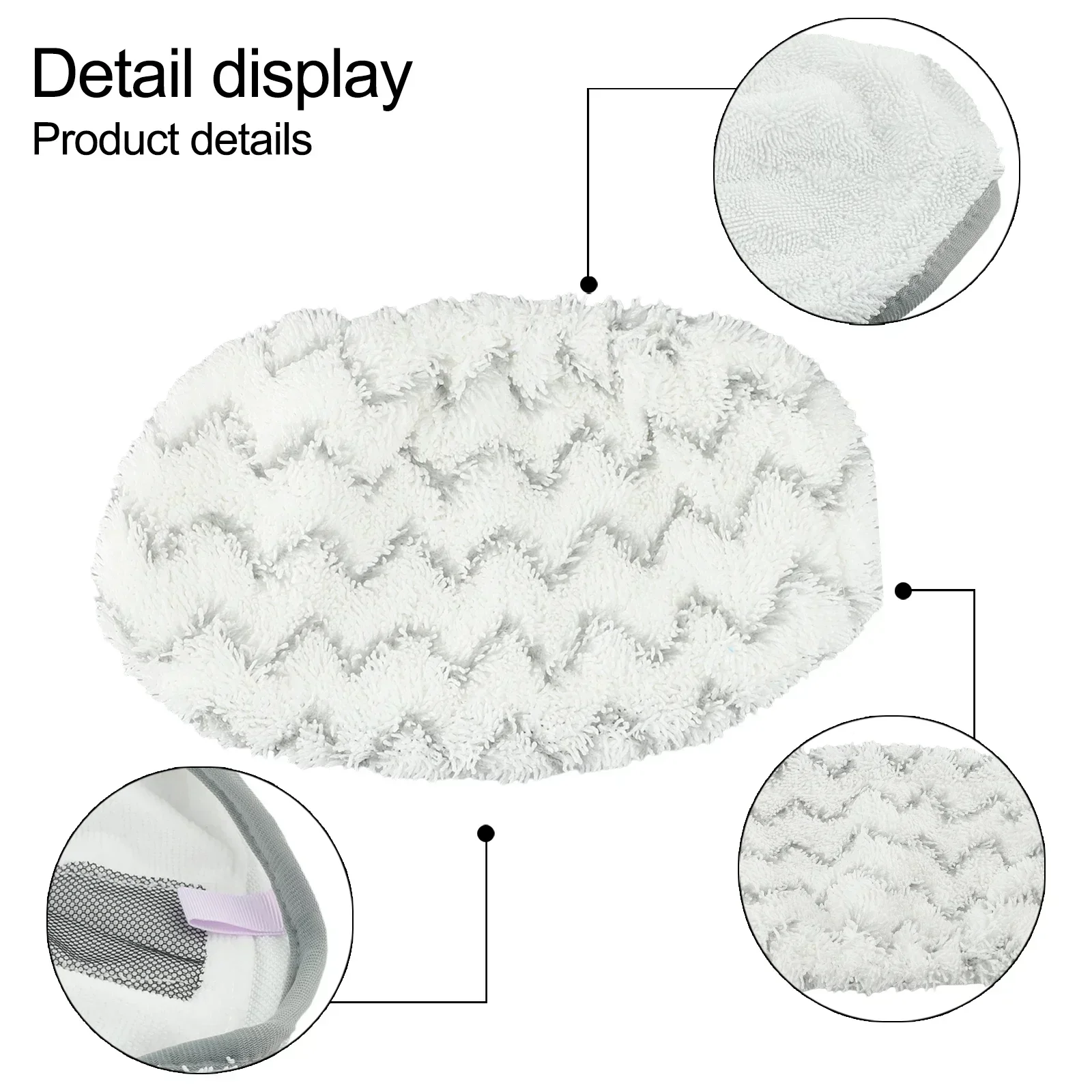 2pc Washable Mop Pads For Bissell 1977Z 1132 1252 2113  Vacuum Cleaner Replacement Wipes For Steam Mop Cleaning Tools 6