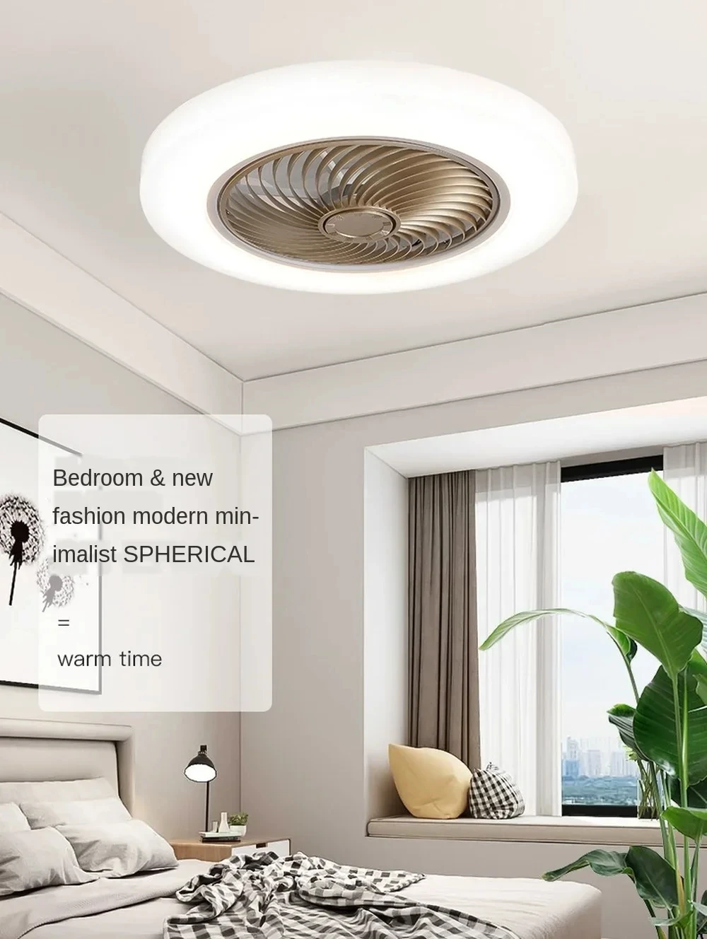 Description Picture 2 of itemHot Sale Indoor LED Light 110V Infinitely Dimmable Five Colors APP/Remote Control Mute Wind Speed Adjustable Ceiling Fan Lights