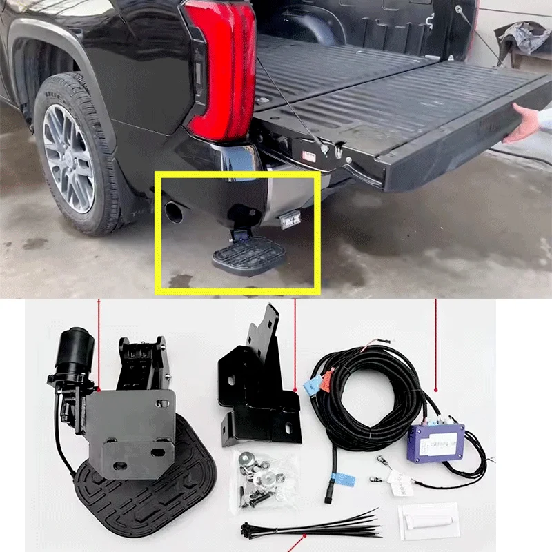 Truck Bed Step Side Electric Retractable Bumper Step Fit For 2022 2023 Ford F150