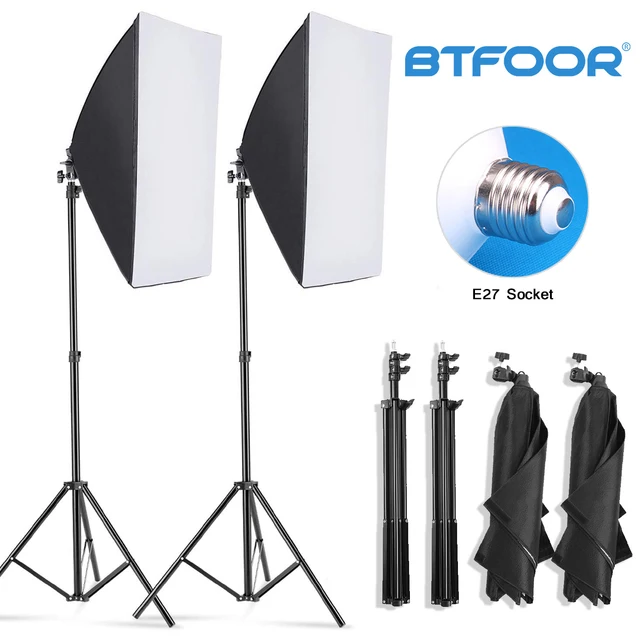 Professional Photography softbox Lighting soft box With Tripod E27 Photographic Bulb Continuous Light System for Photo studio 1