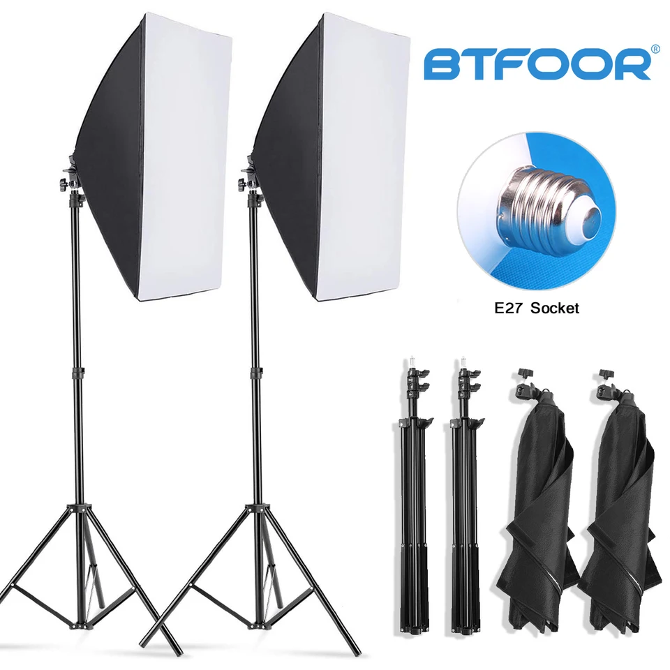 Professional Photography Softbox Lighting Kit with Tripod