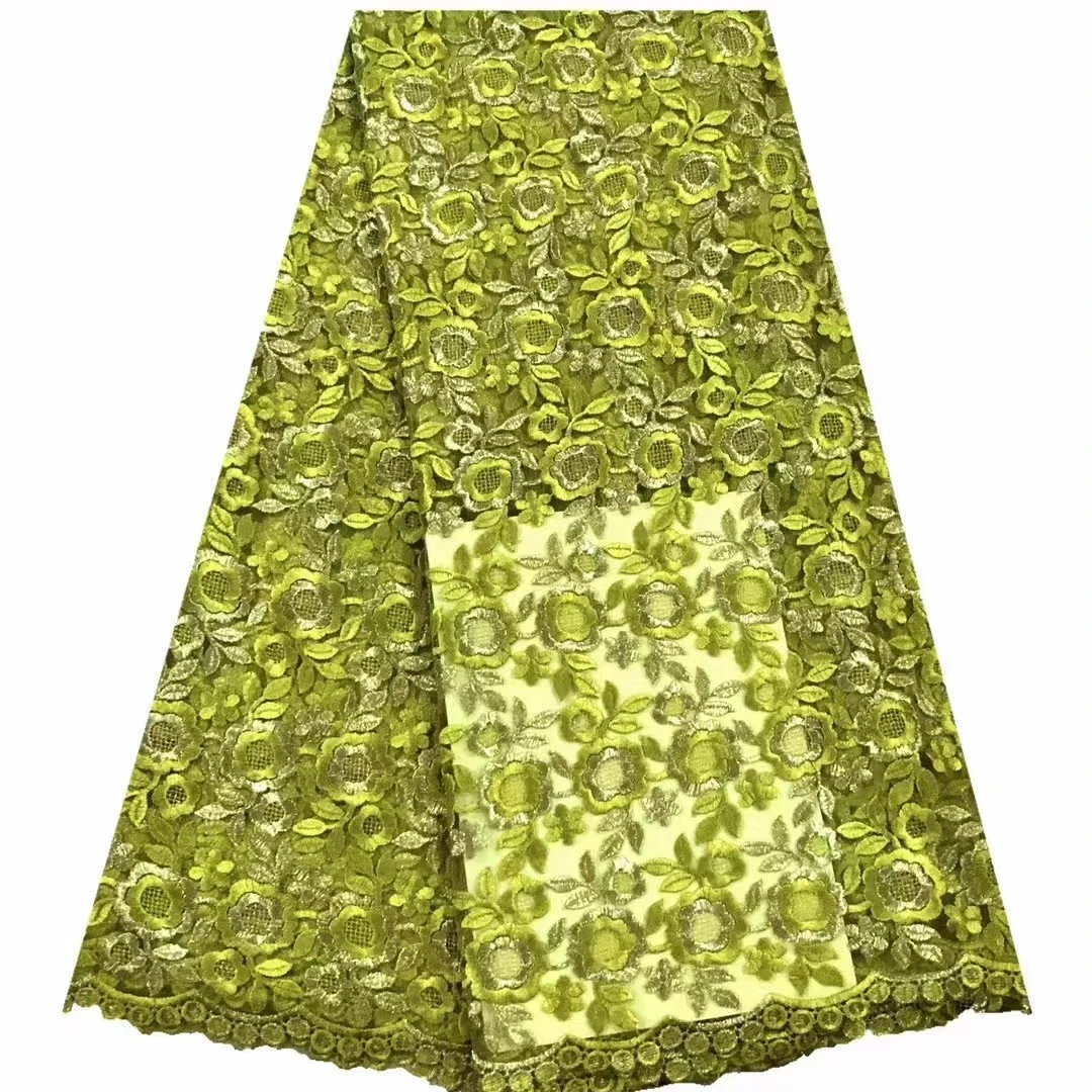 

Новое водорастворимое трехмерное двухцветное окрашенное жаккардовое кружево с вышивкой, Африканское высококачественное модное платье чонсам