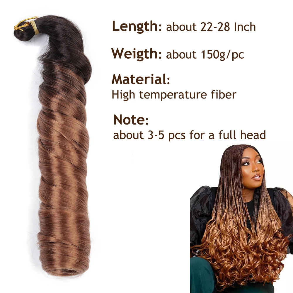 French curl braiding hair detail image 1