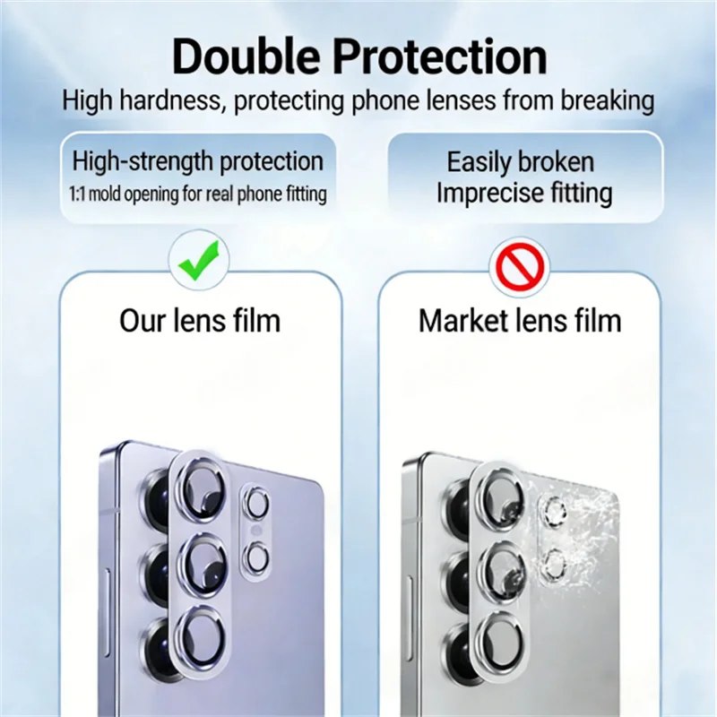 8K HD Full Cover Matte Camera Protector with Metal Frame - Premium Glass Accessory
