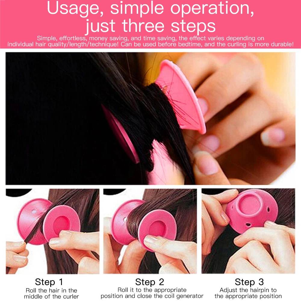 Description Picture 3 of itemSoft Silicone Curling Rod No Thermal Damage Easy Curls Soft And Gentle To Hair Convenient And Easy To Use No Injury Curling Iron