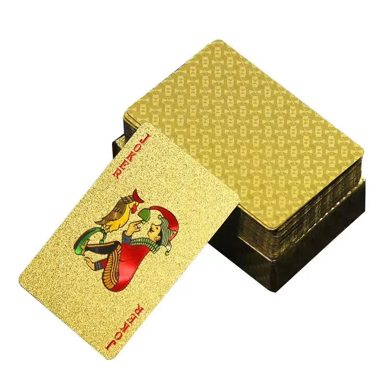 Waterproof PVC Plastic Playing Cards Set 54pcs Deck Poker Classic Magic Tricks Tool Pure Black Magic Box-Packed
