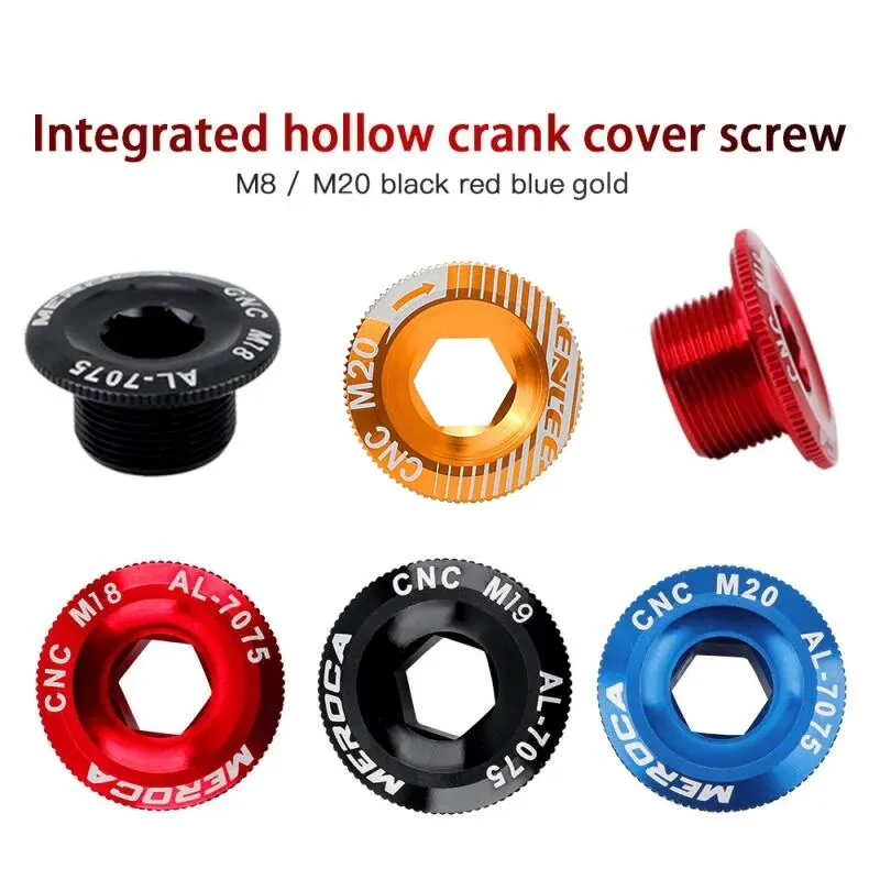 Bike Crank Cover Crank Screw Aluminum Alloy Compatible With Himano IXF M19 Mountain Bicycle M18 M20