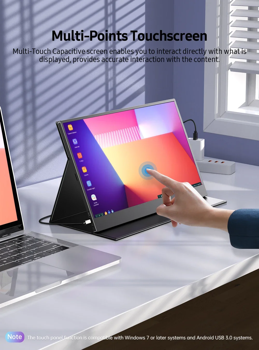 UPERFECT 15.6 ġ ġũ ޴  USB-C, ܺ ȭ, 1920*1080 FHD ǻ Ʈ ÷,  CŸ ̴ HD