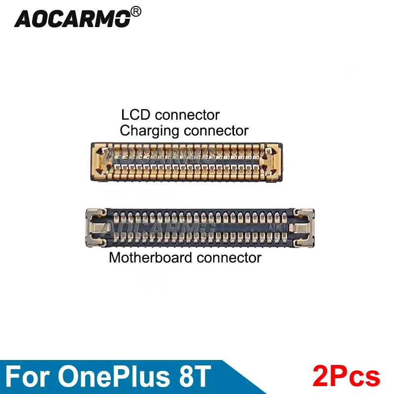 

Aocarmo 2Pcs Touch Screen LCD FPC Plug Connector For OnePlus 8T Mainboard Charging Port Flex Cable Connector Replacement Parts