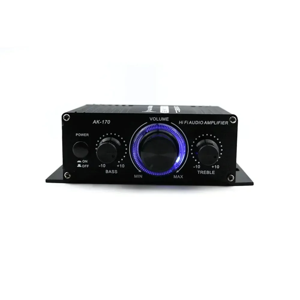 12V Mini 400W HIFI Digital Stereo Audio Amplifier FM Amplificador In AMP Car Home Radio Theater Hot Stock Microphone AK170 4