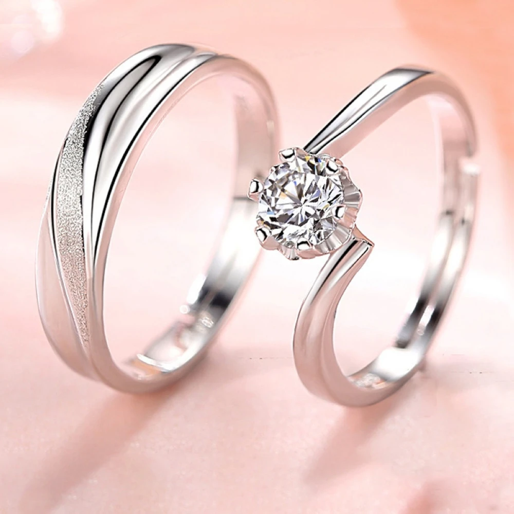 Buy Parallel Paths Platinum Couple Rings With Rose Gold & Diamonds JL PT  966 Online in India - Etsy