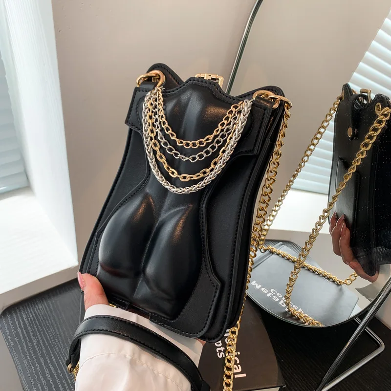 Chic Black Chain Handbags For Women s Messenger Bags Female Shoulder Bag Mobile Phone Bag Small