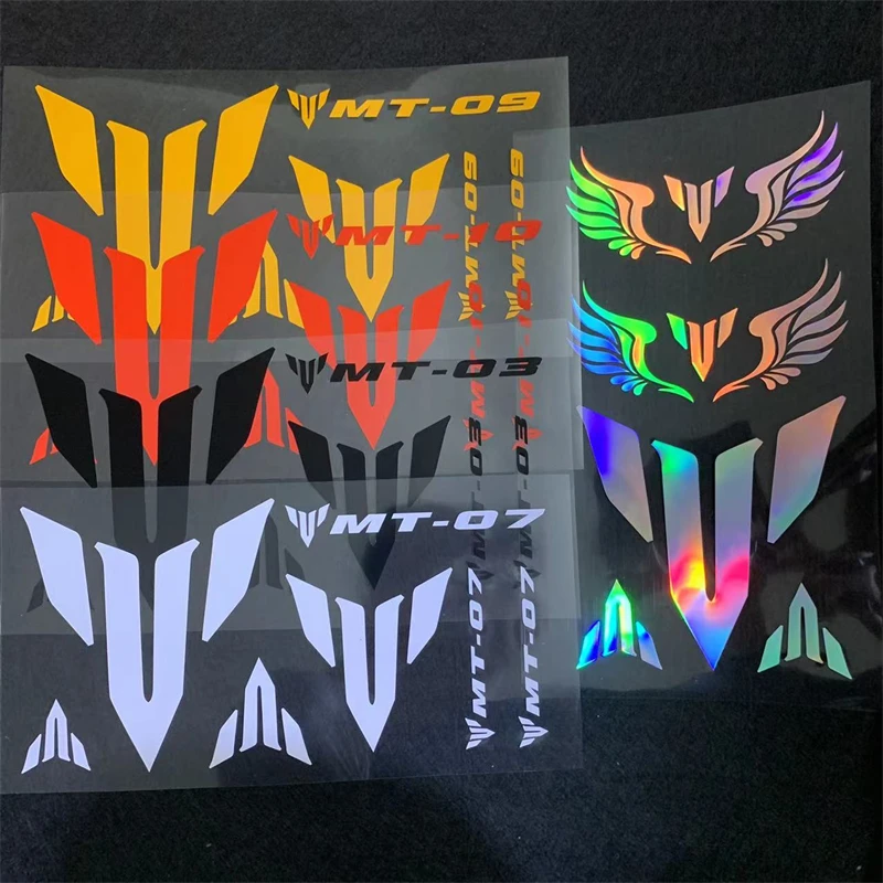 MT Reflective Sticker Mt Logo Motorcycle Sticker For YAMAHA Mt-03 Mt-07 Mt-09 Mt-10 MT 03 07 09 10 A Set 30*15cm Refit Decal