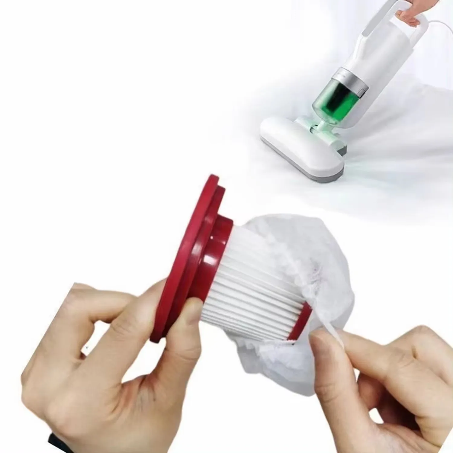 Cheapest Disposable Vacuum Cleaner Filter Protective Cover Washable Non-woven Fabric for Handheld Vacuum Cleaner 50pcs/lot