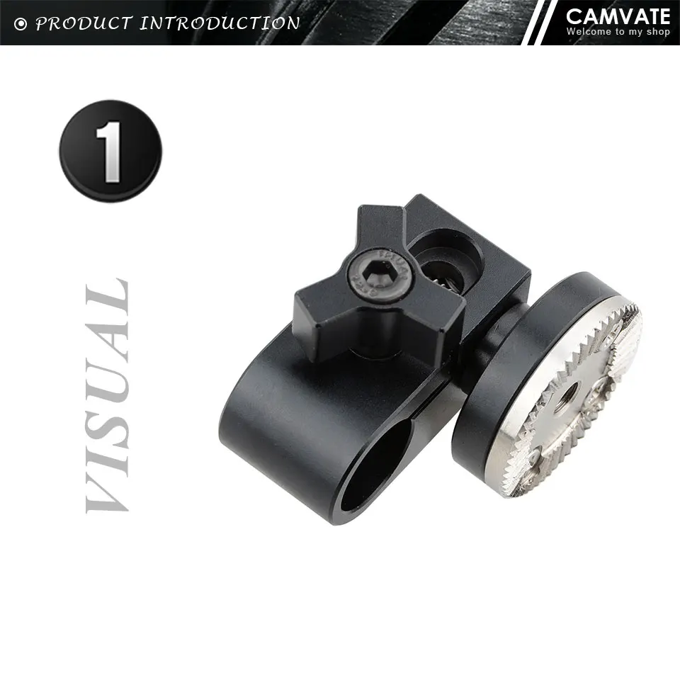 Single 15mm Rod Clamp Adapter With M6 ARRI Rosette Mount Lock For DSLR Camera Sh