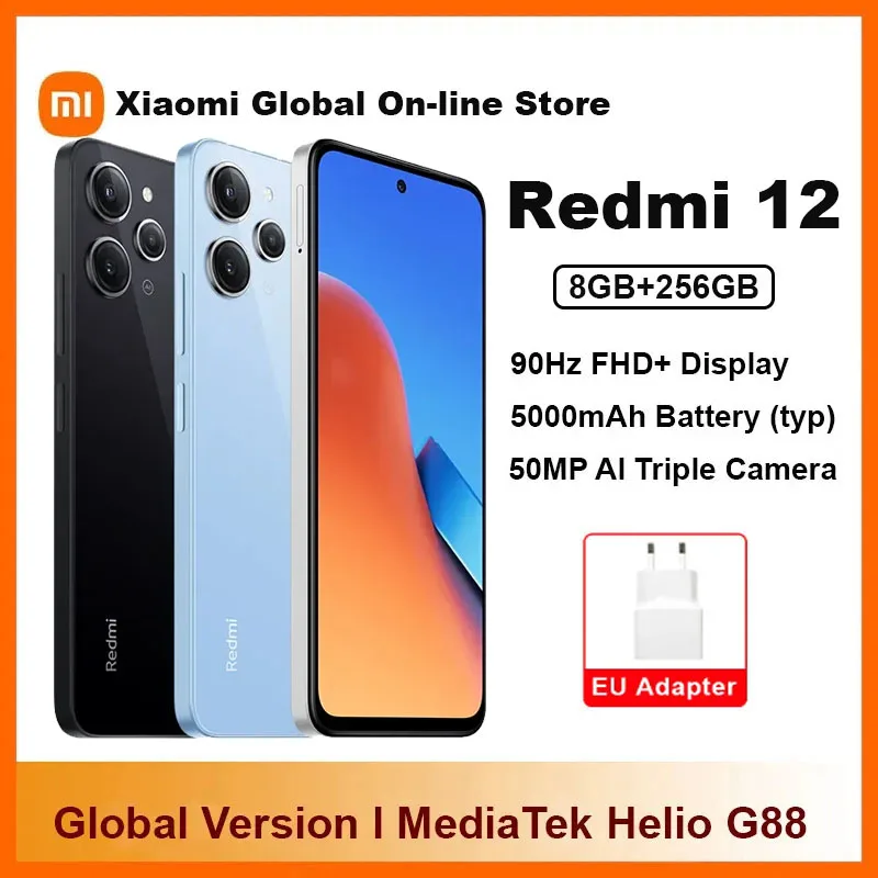 Xiaomi Redmi 12 Sky Blue / 8+256GB / 6.79 AMOLED 90Hz Full HD+
