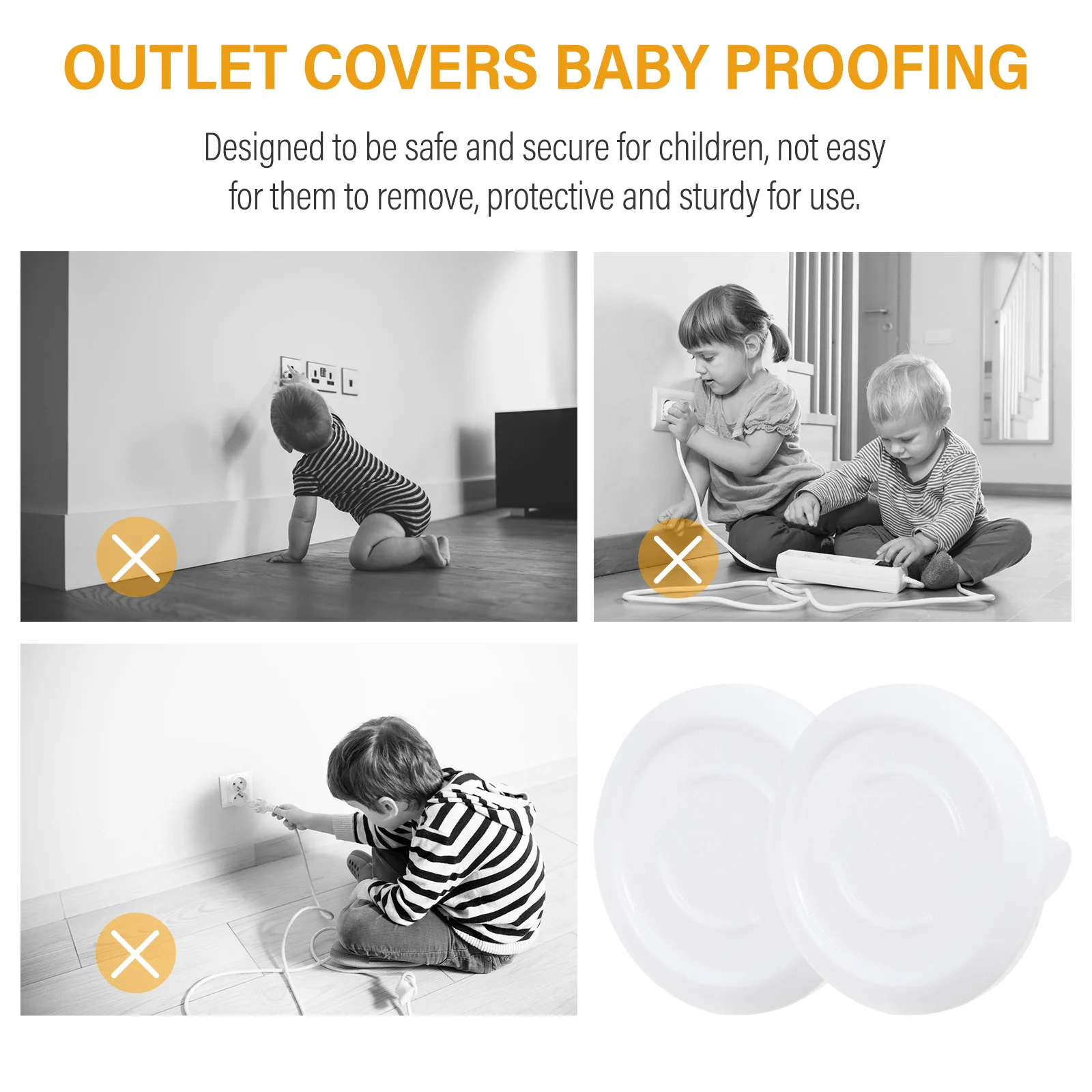 10 Pcs Socket Cover Plug Covers for Electrical Outlets Baby Proofing Light Protector