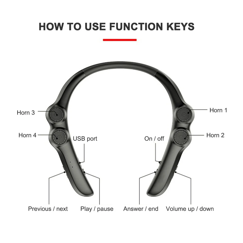 Wearable Bluetooth-compatible Speaker Hang Neck Wireless Subwoofer Sound Box bluetooth speaker portable speaker mini bluetooth speaker audio speaker tweeter speaker bass speaker hifi speaker neckband speaker