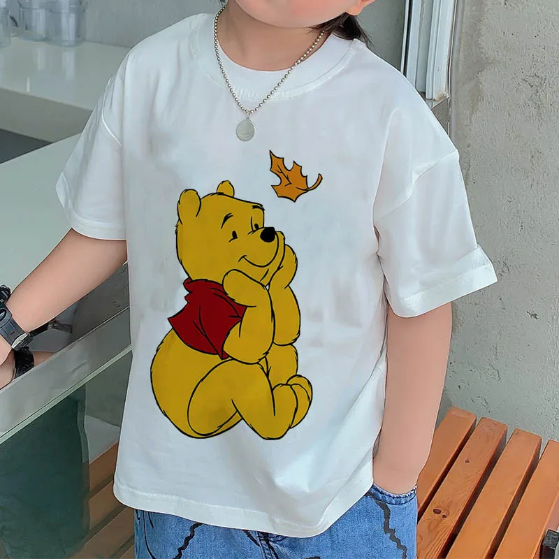 

Disney Series Summer New T-shirt For A Boy Children Cartoon Winnie The Pooh Fashion Children's Clothing From 2 To 7 Years Unisex